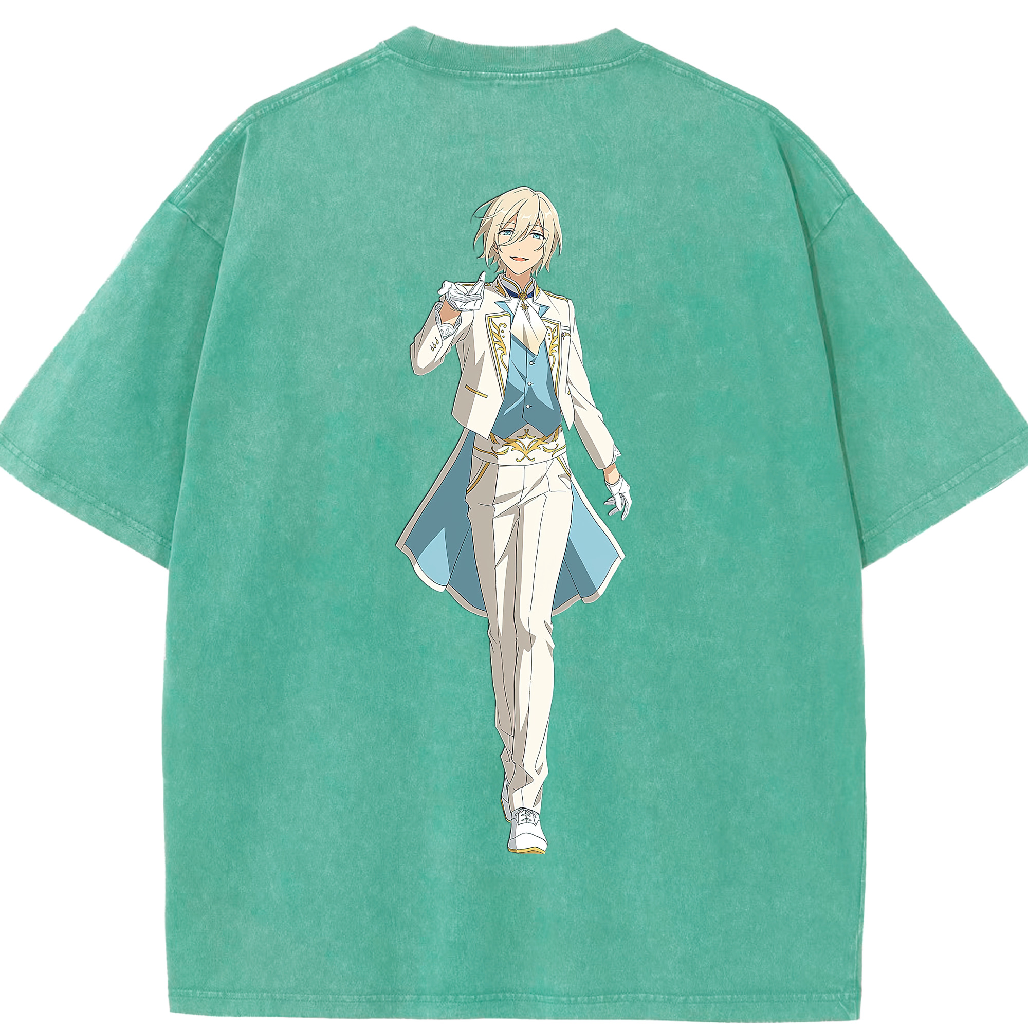 （画像用） あんさんぶるスターズ! Ensemble Stars 綿100% ヴィンテージ風 半袖Tシャツ（背面プリント）